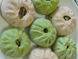 彩色素馅儿包子