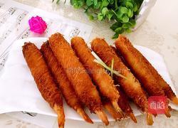 炸千丝万缕虾的做法图解3