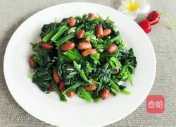 菠菜果仁（花生米）的做法图解7