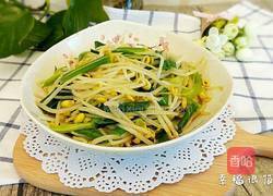 豆芽菜炒青蒜的做法图解11