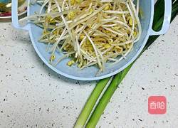 豆芽菜炒青蒜的做法图解1