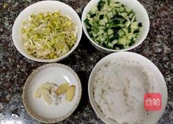 黄豆芽黄瓜炒饭的做法图解3