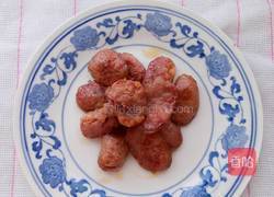 油麦菜炒腊味的做法图解1