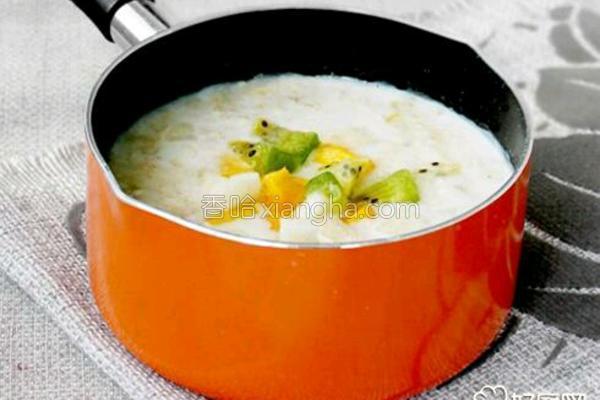 香麦片粥的做法_果味奶香麦片粥的做法大全_