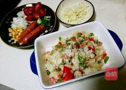 香肠芝士焗饭的做法图解1