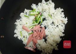 火腿炒饭的做法图解4