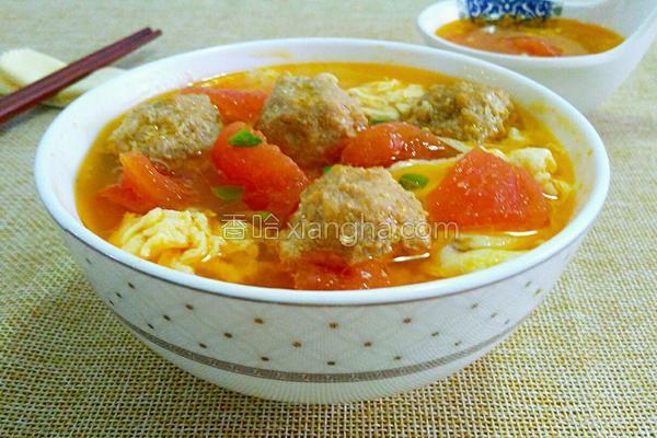 番茄肉丸鸡蛋汤的做法_番茄肉丸鸡蛋汤的做法