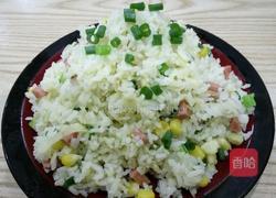 火腿玉米蛋炒饭的做法图解9
