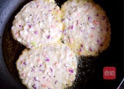 香蕉米饭紫甘蓝饼的做法图解5