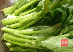 蒜香菜心的做法图解1