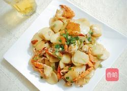 红蟹炒年糕的做法图解5