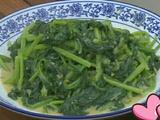 咸蛋黄炒菠菜