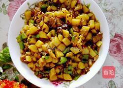 土豆粒炒肉的做法图解8