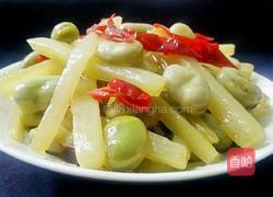 泡椒牛皮菜炒蚕豆的做法图解9