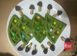 绿色华夫饼的做法图解5