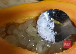 皂角米木瓜椰奶盅的做法图解4