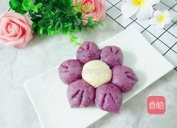 紫罗兰馒头的做法图解1