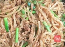 肉丝蒜苔炒饼的做法图解9