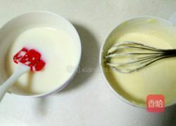 樱花乳酪蛋糕(戚风底)的做法图解6