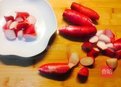 肉末烧小萝卜的做法图解2