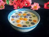 牛奶三色芋圆