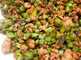 豆角炒肉末