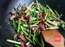 蒜苔炒腊肉的做法图解8