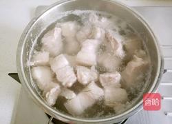 红烧肉焖蒜薹的做法图解4