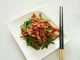 炒水芹肉丝