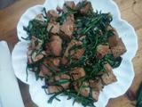 豆腐炒韭菜