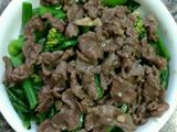 芥兰炒牛肉