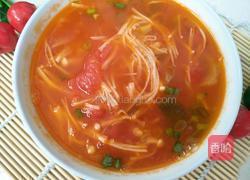 茄汁金针菇汤的做法图解10