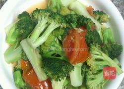 西蓝花炒西红柿的做法图解7