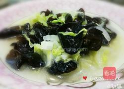 鸡汁木耳烩白菜的做法图解8