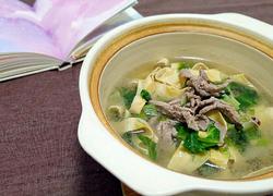豆皮青菜肉丝汤