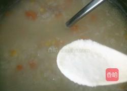 玉米胡萝卜瘦肉粥的做法图解7