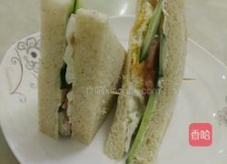 鸡蛋番茄黄瓜全麦三明治的做法图解8