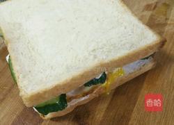 鸡蛋番茄黄瓜全麦三明治的做法图解7