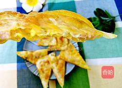 馄饨皮蛋肉饼的做法图解1