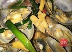 清炒花甲的做法图解4