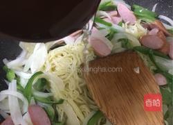 焼そば的做法图解5