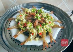 蒜茸开边虾的做法图解24
