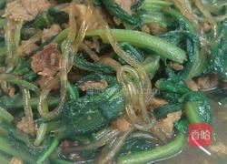 肉末油麦菜炖粉条豆泡的做法图解5