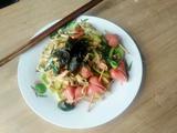 青菜肉丝炒面