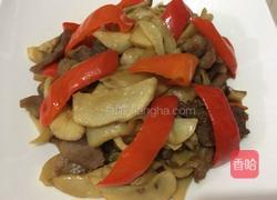 杏鲍菇炒肉的做法图解1