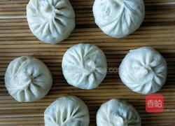 萝卜叶虾仁包子的做法图解4