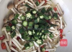 秋葵鲜菇炒蛋的做法图解6