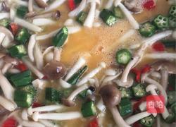 秋葵鲜菇炒蛋的做法图解7