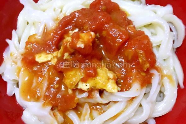 西红柿炒鸡蛋~刀削面的做法