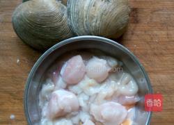 快炒天鹅蛋蚬子肉的做法图解1